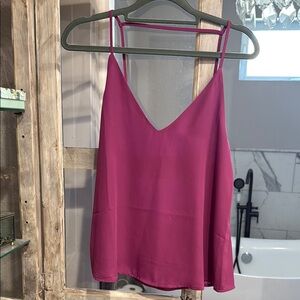 Lulu's Pink Asymmetrical Backless Camisole
